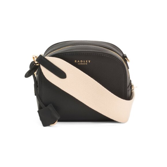 RADLEY LONDON Black Leather Arden Crescent Small Zip Crossbody